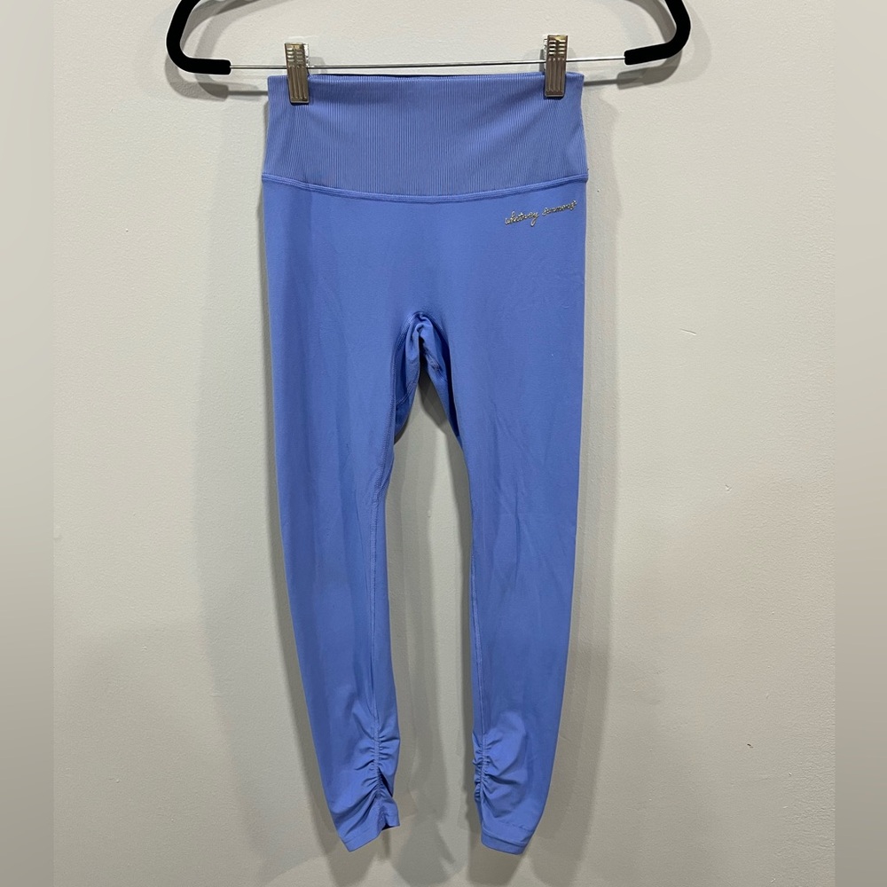 Gymshark X Whitney Simmons Collab V2 Scrunch Back Blue Legging High Rise Size S